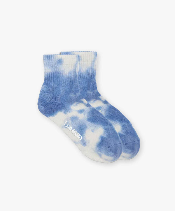 Tie Dye Short Socks - Blue