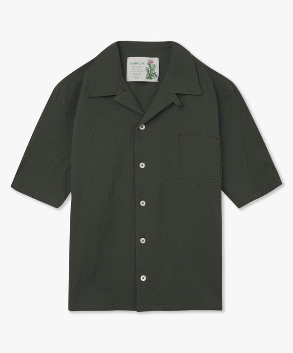 Cocktail Shirt - Greenish Seersucker