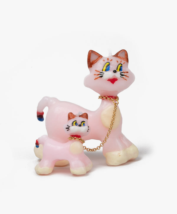 Pink Cats Candle