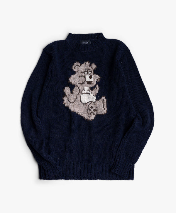 Mohair Bear - Navy