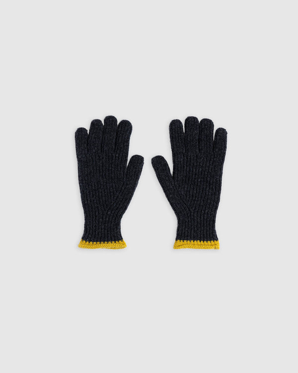 Wind It Up Ribbed Gloves - Charcoal