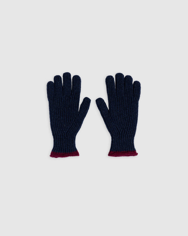 Wind It Up Ribbed Gloves - Navy