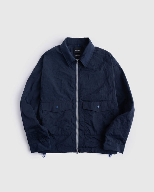 Boxy Swing Jacket - Grungy Japanese Nylon Twill - Deep Navy