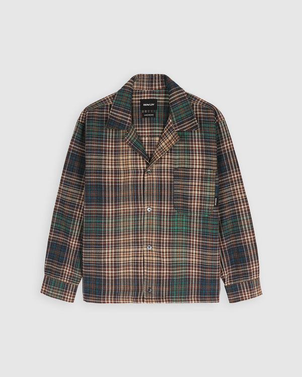 Boxy Freedom Shirt - Japanese Twill Check - Brown