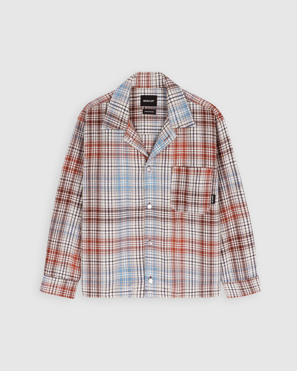 Boxy Freedom Shirt - Japanese Twill Check - Sand