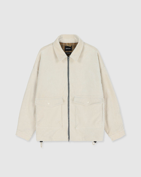 Boxy Swing Jacket - Corduroy Ecru
