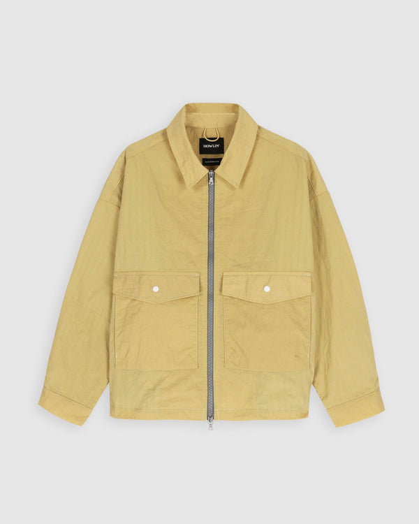 Boxy Swing Jacket - Grungy Japanese Nylon Twill - Yellow