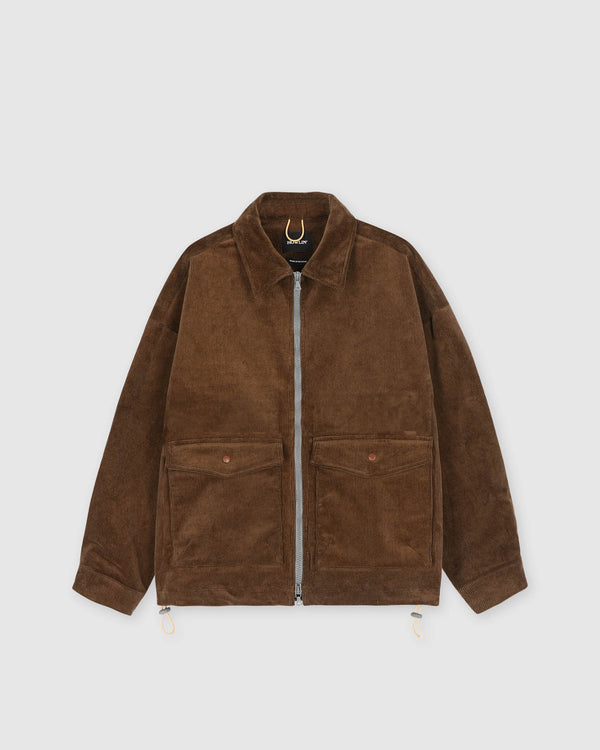 Boxy Swing Jacket For Women - Corduroy - Brown (Women)