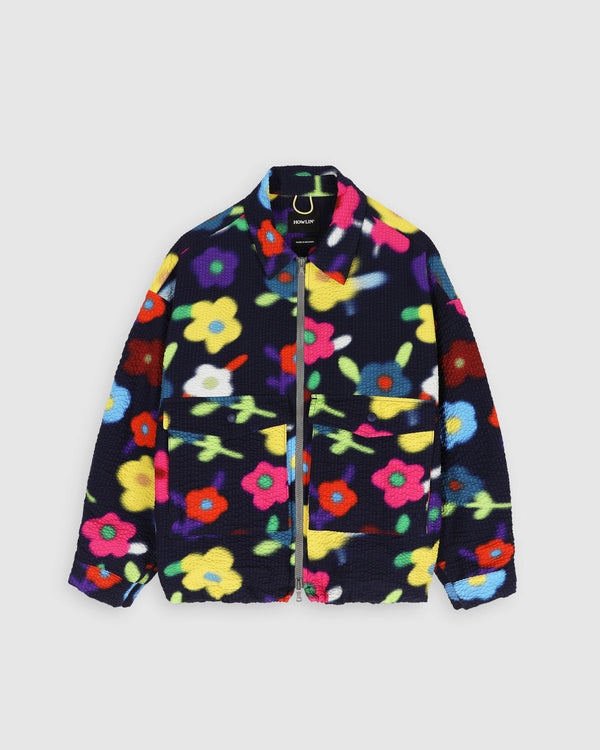 Boxy Swing Jacket For Women - Trippy Flowers - Space (Women)