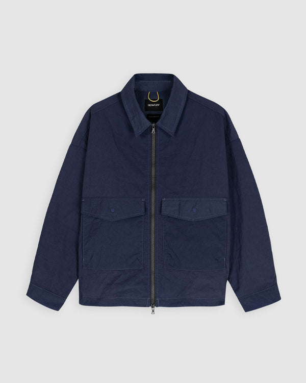 Boxy Swing Jacket - Grungy Japanese Nylon Twill - Deep Navy