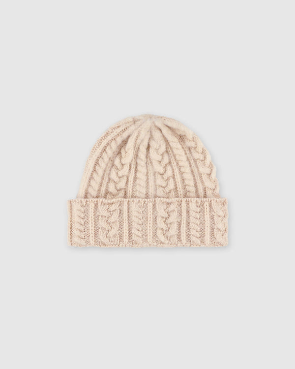 Cable Festival Hat - Oatmilk