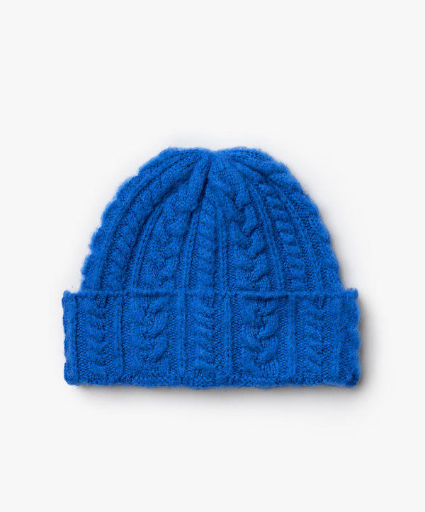 Cable Festival Hat - Bic Blue