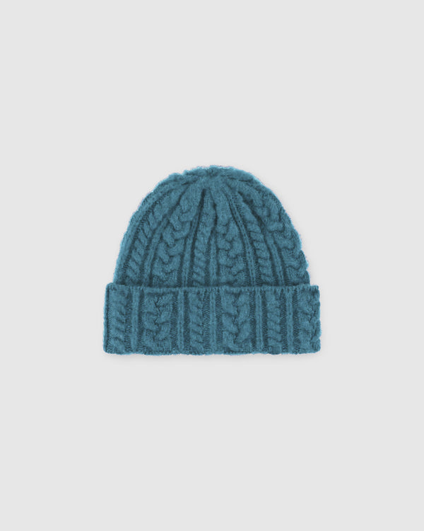 Cable Festival Hat - Soft Blue