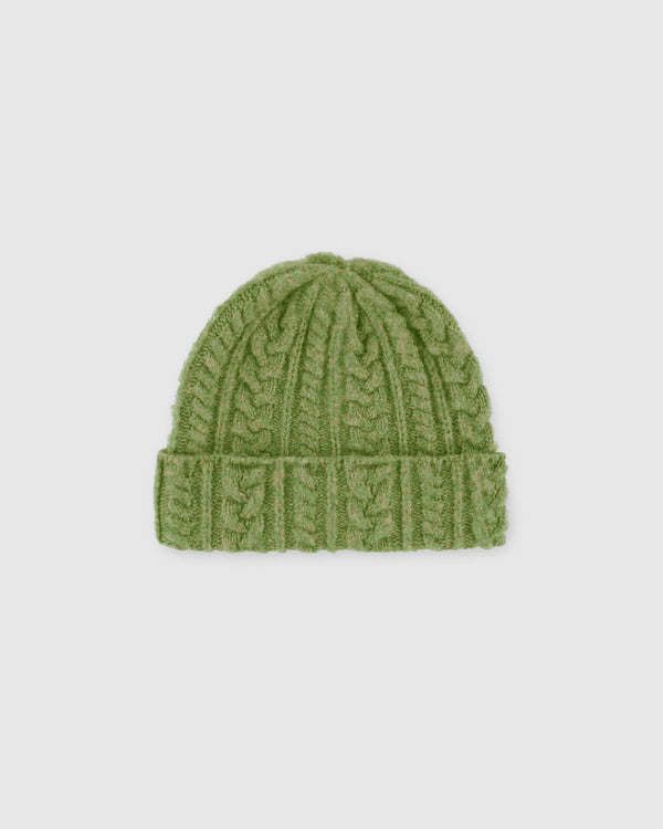 Cable Festival Hat - Soft Green