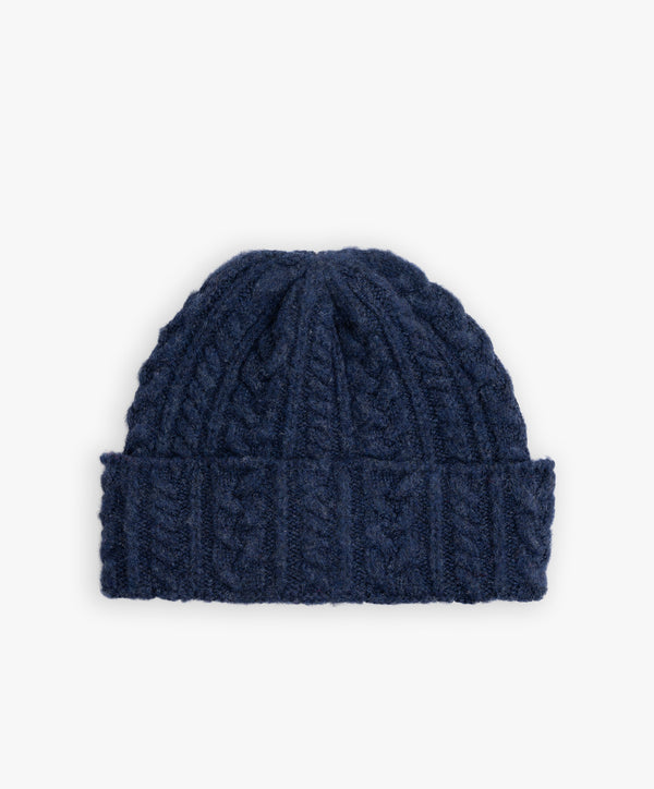 Cable Festival Hat - Navy