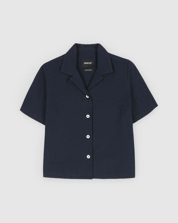 Cocktails For The Girls shirt - Crispy Seersucker - Navy (Women)