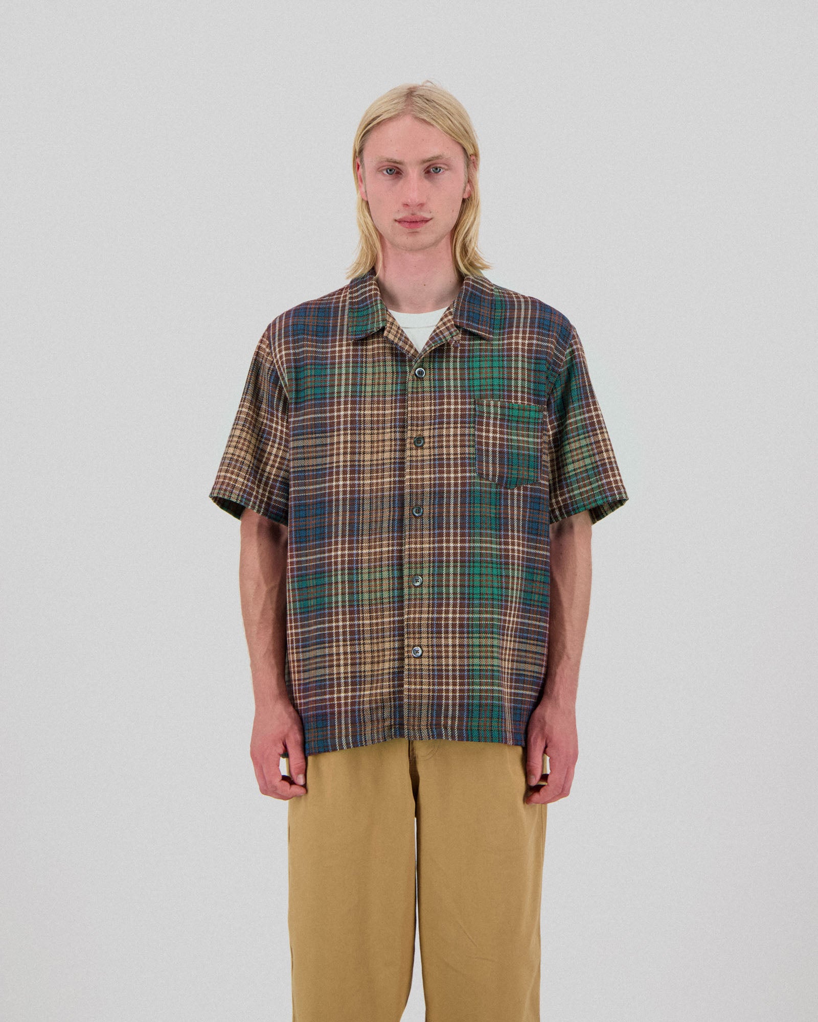 Howlin' Cocktail Shirt - Japanese Twill Check - Brown SS26