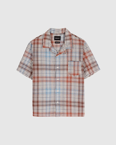 Cocktail Shirt - Japanese Twill Check - Sand