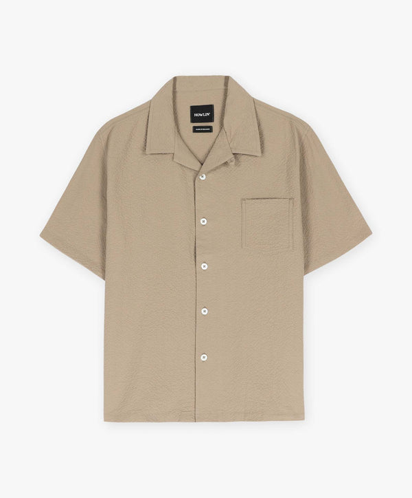 Cocktail Shirt - Seersucker - Biscuit