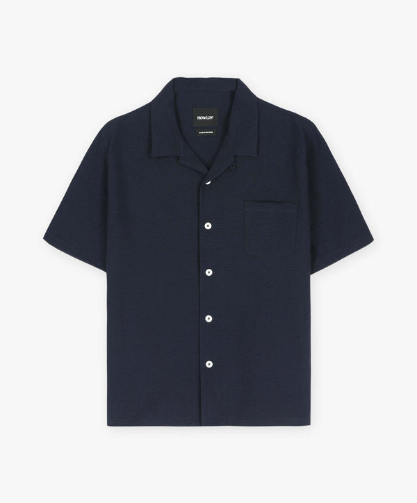 Cocktail Shirt - Seersucker - Navy