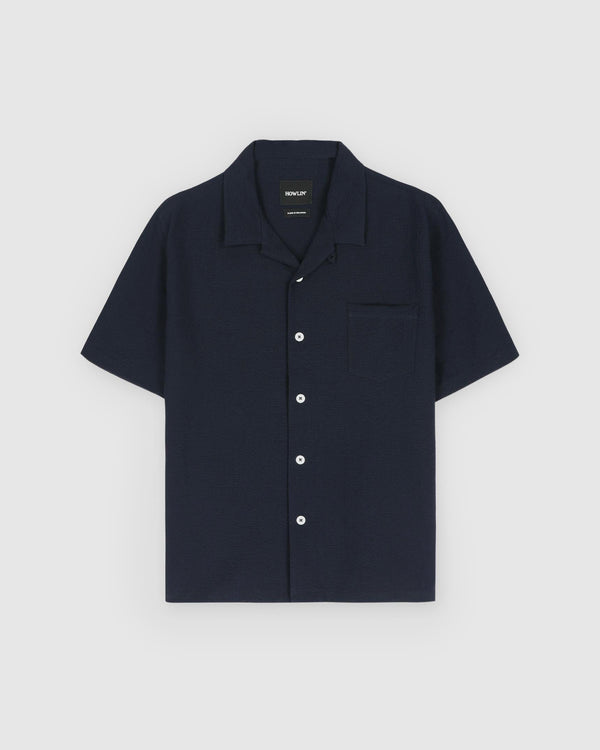 Cocktail Shirt - Crispy Seersucker - Navy