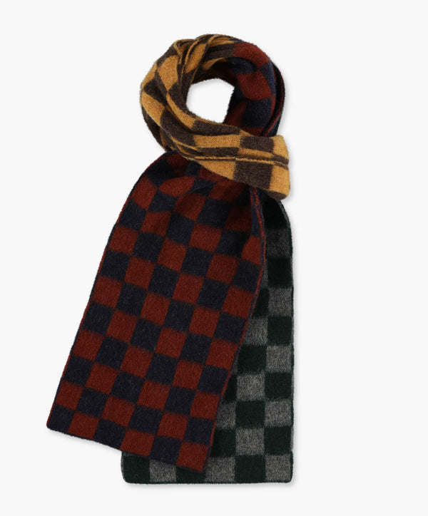 Cosmic Checkerboard Scarf - Navy