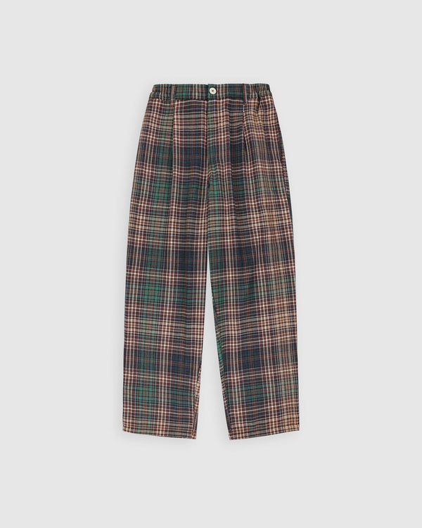 Cosmic Pants - Japanese Twill Check - Brown