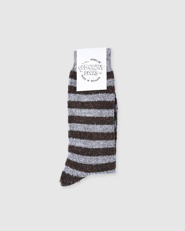 Cosmonaut Socks - Light Grey/brown