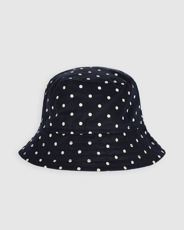 Dream On Dreamer Hat - Japanese Polka Dots - Navy