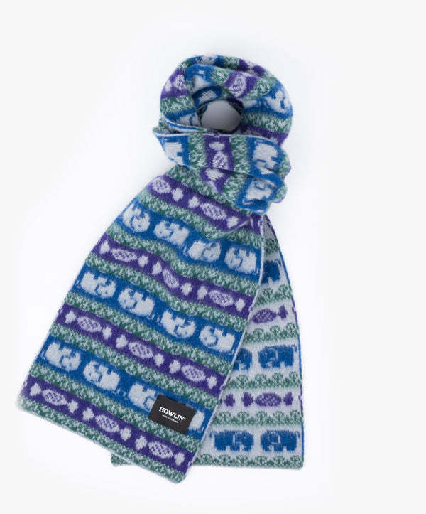 Elephants On Candy Scarf - Solid
