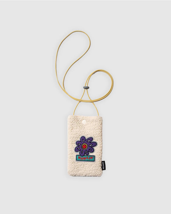 Howlin’ Flower Pouch - Recycled Shearling Ecru
