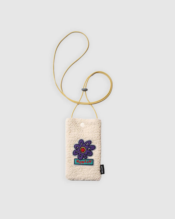 Howlin’ Flower Pouch - Recycled Shearling Ecru