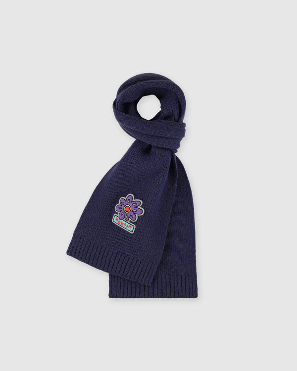 Flower Scarf - Navy