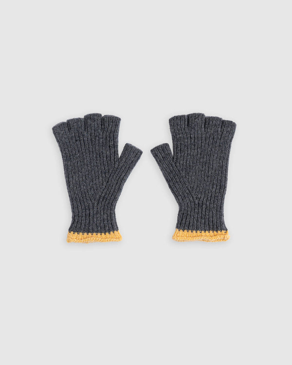 Lost My Fingers Ribbed Gloves - Metal
