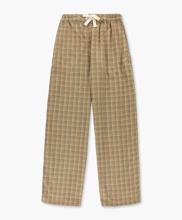 Love Pants - Brushed Japanese Cotton Check Camel (Women)