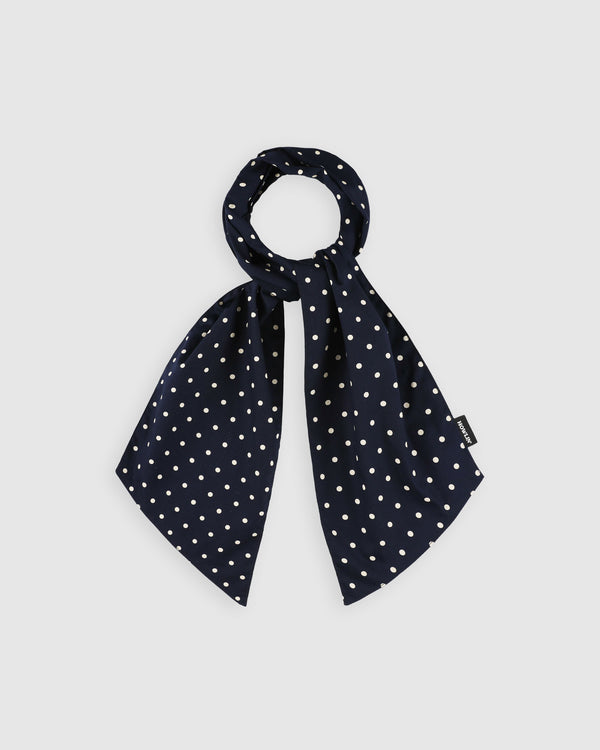 Magic Woven Scarf - Japanese Polka Dots - Navy