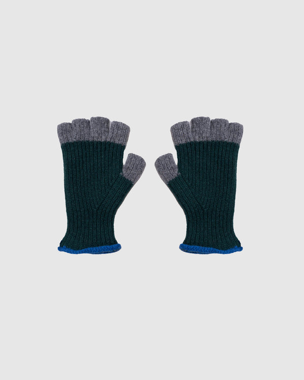 No Fingers In There Ribbed Gloves - Forest
