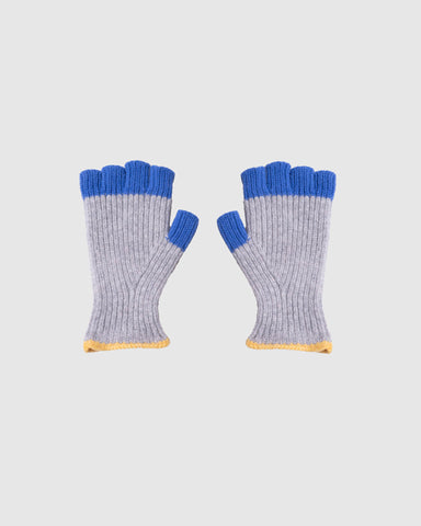 No Fingers In There Ribbed Gloves - Stormy