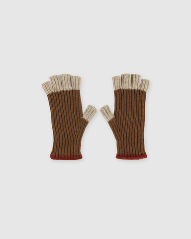 No Fingers In There Ribbed Gloves - Wood