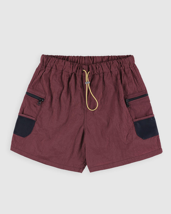 Outer Shorts - Grungy Japanese Nylon Twill - Burgundy