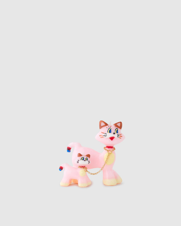 Pink Cats Candle