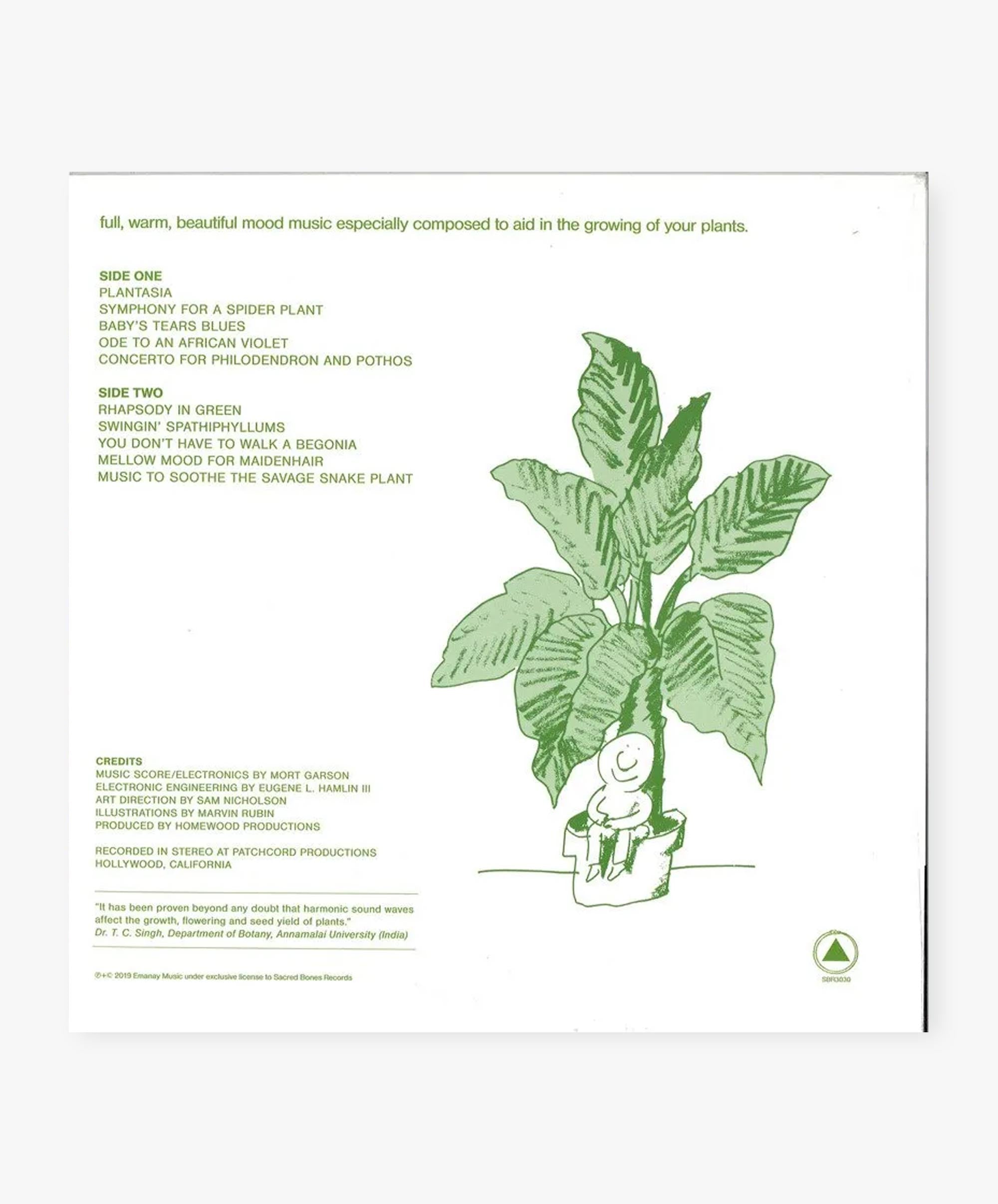 concerto for philodendron Mort Garson — Mother Earth's Plantasia LP