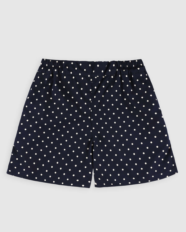 Private Shorts - Japanese Polka Dots - Navy (Women)