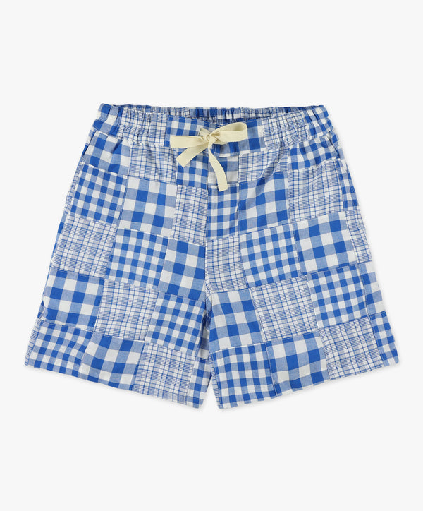 Private Shorts - Blue Madras Patchwork (Women)