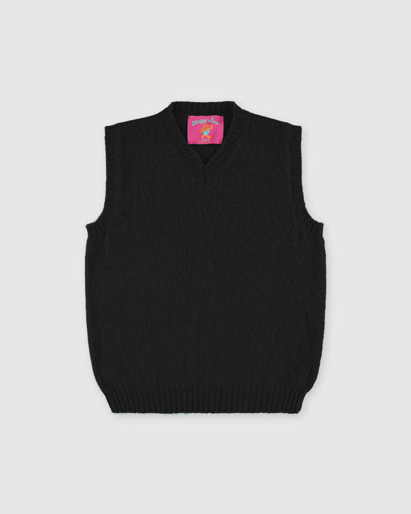 Shaggy Bear Slipover - Black