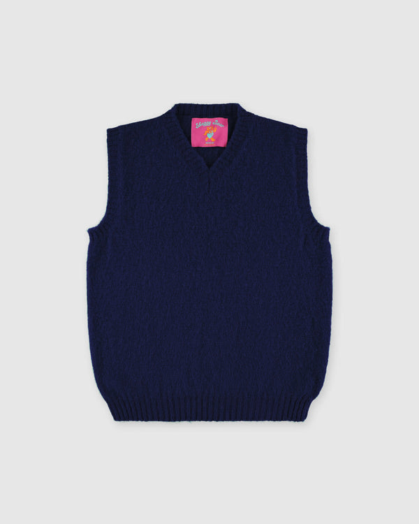 Shaggy Bear Slipover - Deep Blue