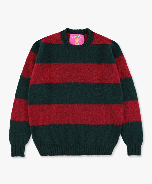 Shaggy Bear - Chunky Stripes - Cherry