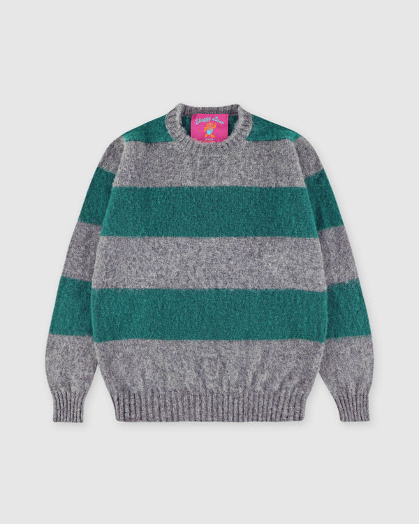 Shaggy Bear - Chunky Stripes - Metal Eyes