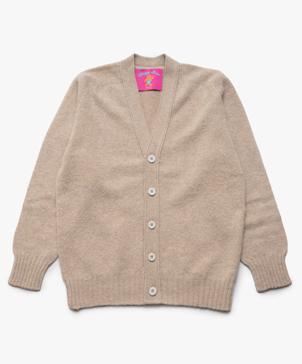 Shaggy Bear Cardigan - Biscuit