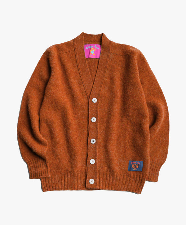 Shaggy Bear Cardigan - Orange Dreams